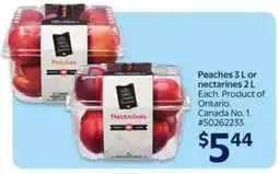 Walmart Peaches 3 L or Nectarines 2 L offer