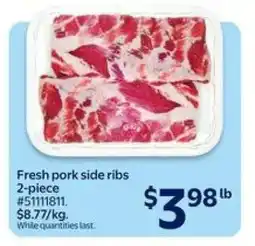 Walmart FRESH PORK SIDE RIBS offer