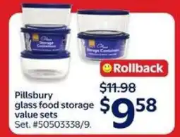 Walmart Pillsbury glass food storage value sets offer