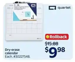 Walmart Dry-erase calendar offer