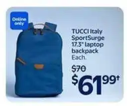 Walmart TUCCI Italy SportSurge 17.3 laptop backpack offer