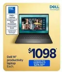 Walmart Dell 14 productivity laptop offer