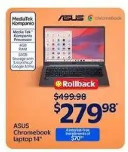 Walmart ASUS Chromebook laptop 14 offer