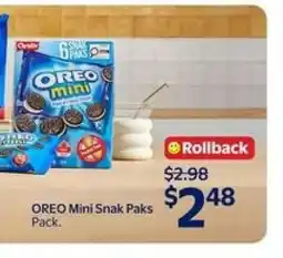 Walmart OREO Mini Snak Pals Pack offer