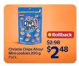 Walmart Christie Chips Ahoy! Mini cookies 200 g Pack offer