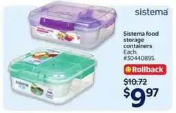Walmart Sistema Food Storage Containers offer
