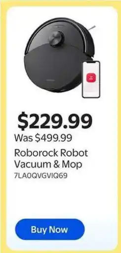 Walmart Roborock Robot Vacuum & Mop offer