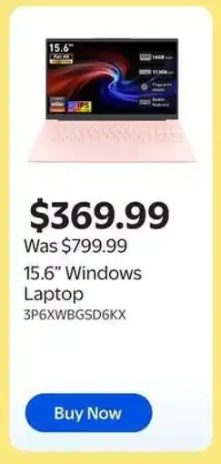 Walmart 15.6” Windows Laptop offer