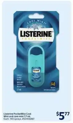 Walmart Listerine PocketMist Cool Mint offer