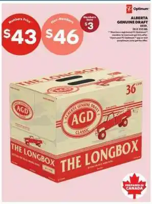 Real Canadian Liquorstore Alberta Genuine Draft Beer offer