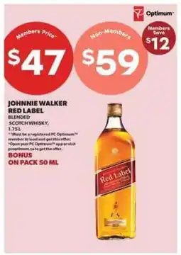 Real Canadian Liquorstore Johnnie Walker Red Label offer
