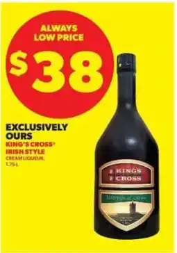 Real Canadian Liquorstore KING’S CROSS Irish Style Cream Liqueur offer