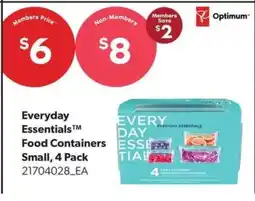 Real Canadian Superstore Everyday Essentials Food Containers Small, 4 Pack offer