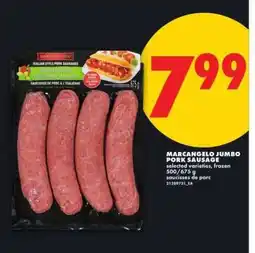 No Frills MARCANGELO JUMBO PORK SAUSAGE offer