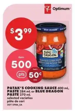 No Frills PATAK'S COOKING SAUCE or BLUE DRAGON PASTE offer