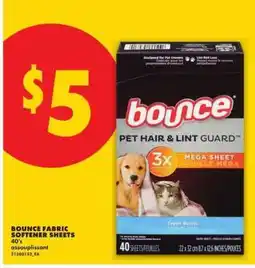 No Frills BOUNCE FABRIC SOFTENER SHEETS offer