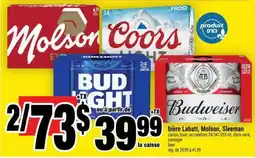 Super C BIÈRE LABATT, MOLSON, SLEEMAN offer