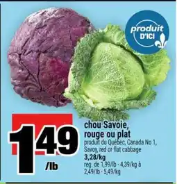 Super C chou Savoie, rouge ou plat offer