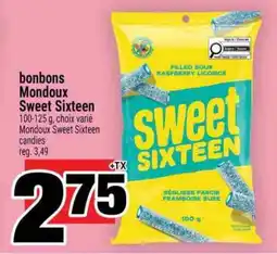 Super C bonbons Mondoux Sweet Sixteen offer