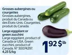 Walmart Large eggplant or green zucchini offer