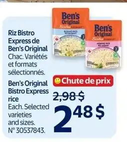 Walmart Ben's Original Bistro Express Rice offer