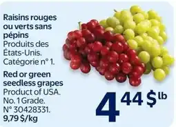 Walmart Red or green seedless grapes offer