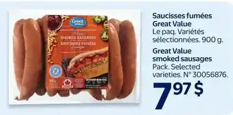 Great Value smoked sausages