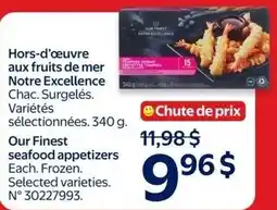 Walmart Our Finest seafood appetizers offer