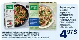 Walmart Healthy Choice Gourmet Steamers or Simply Steamers frozen dinners offer