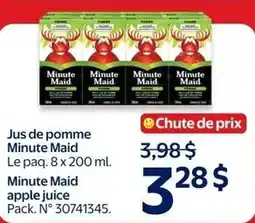 Walmart Minute Maid Apple Juice offer