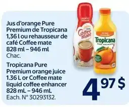 Walmart Tropicana Pure Premium orange juice or Coffee mate liquid coffee enhancer offer