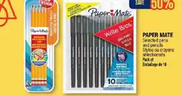 Jean Coutu Paper mate selected pens and pencils offer