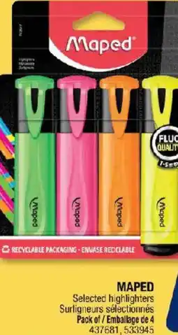 Jean Coutu Maped selected highlighters offer