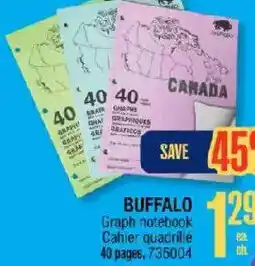 Jean Coutu Buffalo graph notebook offer