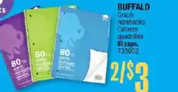 Jean Coutu Buffalo graph notebooks offer