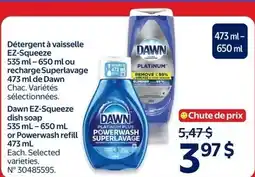 Walmart Dawn EZ-Squeeze dish soap or Powerwash refill offer