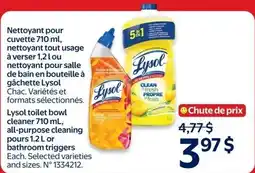 Walmart Lysol toilet bowl cleaner, all-purpose cleaning pours or bathroom triggers offer