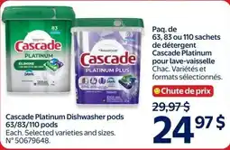 Walmart Cascade Platinum Dishwasher pods offer