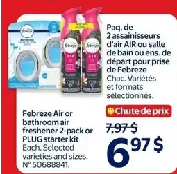 Walmart Febreze Air or bathroom air freshener or Plug starter kit offer