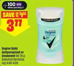 FreshCo Degree Solid Antiperspirant or Deodorant offer