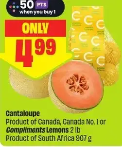 FreshCo Cantaloupe or Compliments Lemons offer