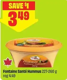 FreshCo Fontaine Santé Hummus offer