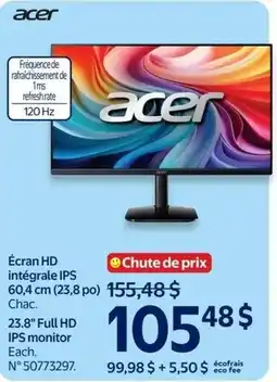 Walmart Acer 23.8" Full HD IPS monitor offer