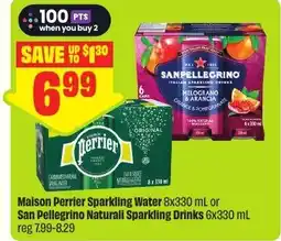 FreshCo Maison Perrier Sparkling Water or San Pellegrino Naturali Sparkling Drinks offer