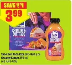 FreshCo Taco Bell Taco Kits or Creamy Sauce offer