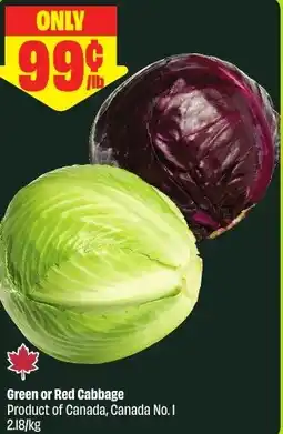 FreshCo Green or Red Cabbage offer