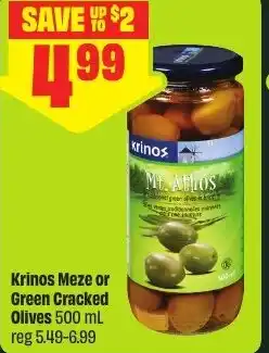 FreshCo Krinos Meze or Green Cracked Olives offer