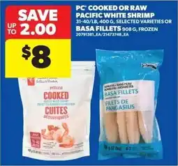 Real Canadian Superstore PC® Cooked or Raw Pacific White Shrimp, 31–40/lb, 400 g offer