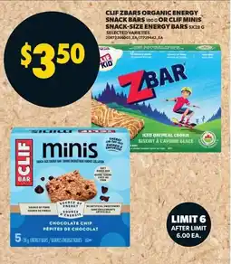 Real Canadian Superstore Clif zbars organic energy snack bars or clif minis snack-size energy bars offer