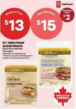 Real Canadian Superstore Pc free from sliced meats offer